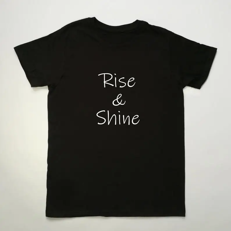 Skuggnas New Arrival Rise and shine t-shirt gift for Woman Cute Unisex tshirts Short Sleeve 90s aesthetic Clothing Drop Shipping
Skuggnas New Arrival Rise and shine t-shirt gift for Woman Cute Unisex tshirts Short Sleeve 90s aesthetic Clothing Drop Shipping