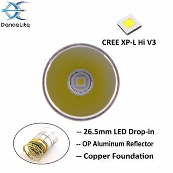 1PC 26.5mm XP-L Hi V3 LED Flashlight Module Drop-in Bulb 3000K/4300K/5000K OP/SMO Aluminum Light Cup Copper DTP
1PC 26.5mm XP-L Hi V3 LED Flashlight Module Drop-in Bulb 3000K/4300K/5000K OP/SMO Aluminum Light Cup Copper DTP