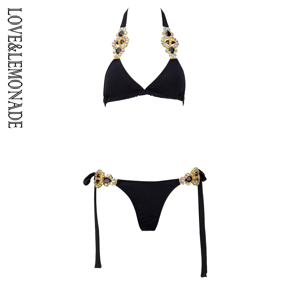 Love&Lemonade Black Colorful Crystal Jewelry Strap Two-Pieces Beach BIKINI LM1061
Love&Lemonade Black Colorful Crystal Jewelry Strap Two-Pieces Beach BIKINI LM1061