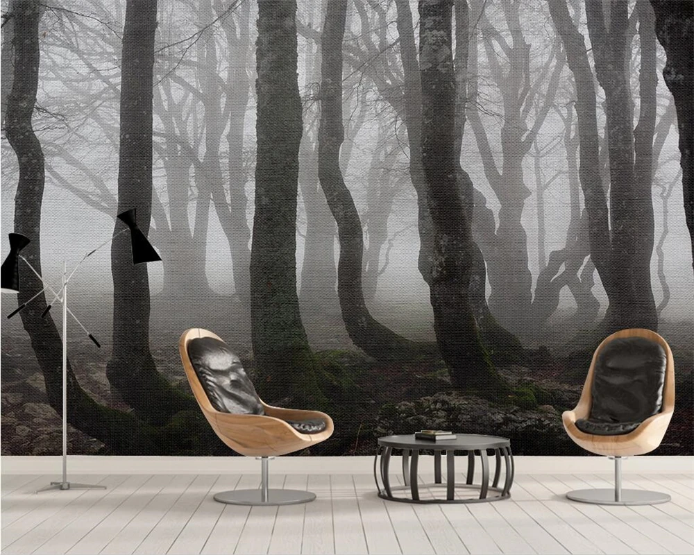 Beibehang Custom wallpaper black and white fantasy forest fog murals home decor living room bedroom background wall 3d wallpaper
Beibehang Custom wallpaper black and white fantasy forest fog murals home decor living room bedroom background wall 3d wallpaper
