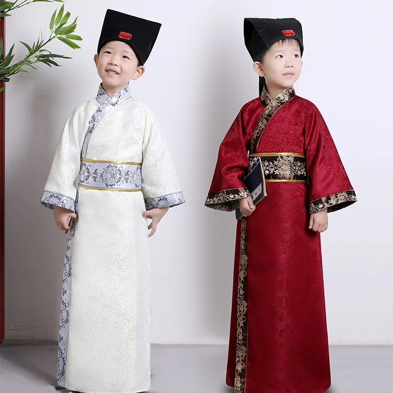 high quality Boys costume ancient books Hanfu Stage performance clothing Book children Three Character Classic
high quality Boys costume ancient books Hanfu Stage performance clothing Book children Three Character Classic