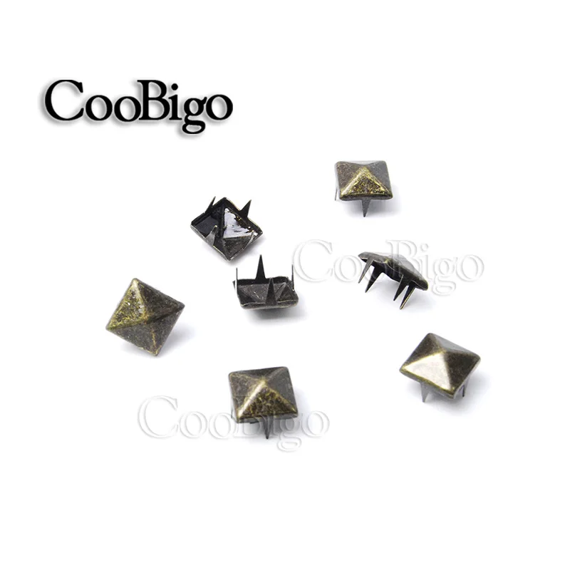 Description Picture 5 of item100pcs Spike Stud Rivet Pyramid Punk Rock Nailheads Leathercraft DIY Bracelets Clothes Bags Shoes Belt Apparel Accessories 9mm