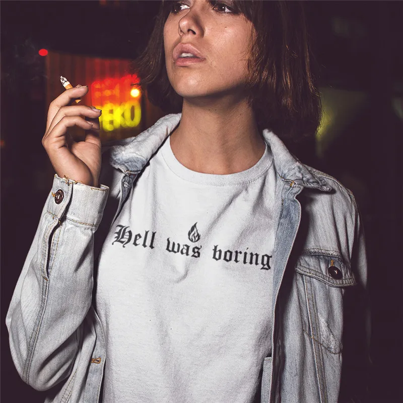 Hell Was Boring T Shirt Women Plant More Trees Graphic Tees Women Save The Seas Graphic Tees Women Shirts 2019 Drop Shipping
Hell Was Boring T Shirt Women Plant More Trees Graphic Tees Women Save The Seas Graphic Tees Women Shirts 2019 Drop Shipping