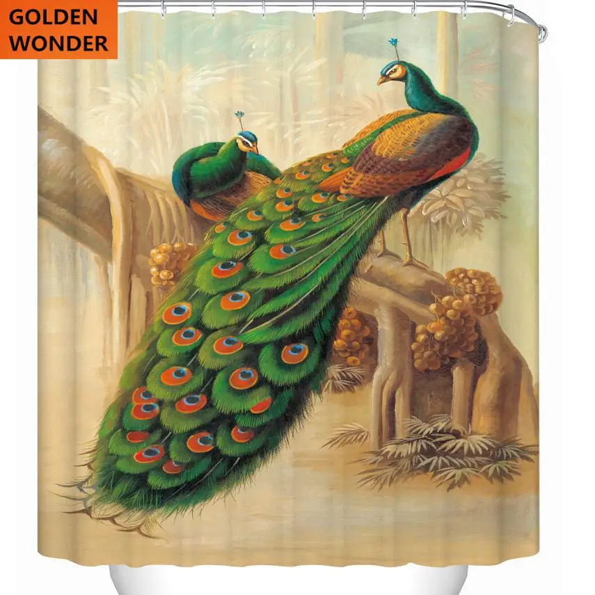 Chinese Style Peacock Oil Painting Bathroom Curtain Waterproof Mildew Thickened Door Partition Shower Curtains Home Decor
Chinese Style Peacock Oil Painting Bathroom Curtain Waterproof Mildew Thickened Door Partition Shower Curtains Home Decor