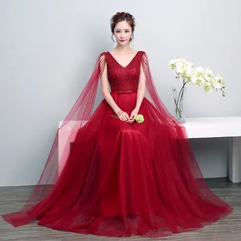 New Luxury Evening Dress Robe De Soiree Banquet V Burgundy Lace Beading Sweep Train Long Formal Prom Gown
New Luxury Evening Dress Robe De Soiree Banquet V Burgundy Lace Beading Sweep Train Long Formal Prom Gown