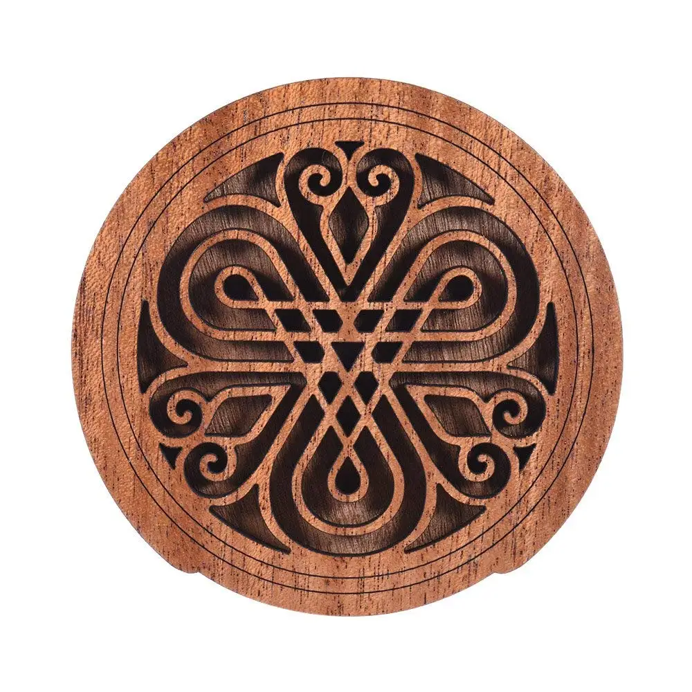 Guitar Wooden Soundhole Sound Hole Cover Block Feedback Buffer Mahogany Wood for EQ Acoustic Folk Guitars
Guitar Wooden Soundhole Sound Hole Cover Block Feedback Buffer Mahogany Wood for EQ Acoustic Folk Guitars