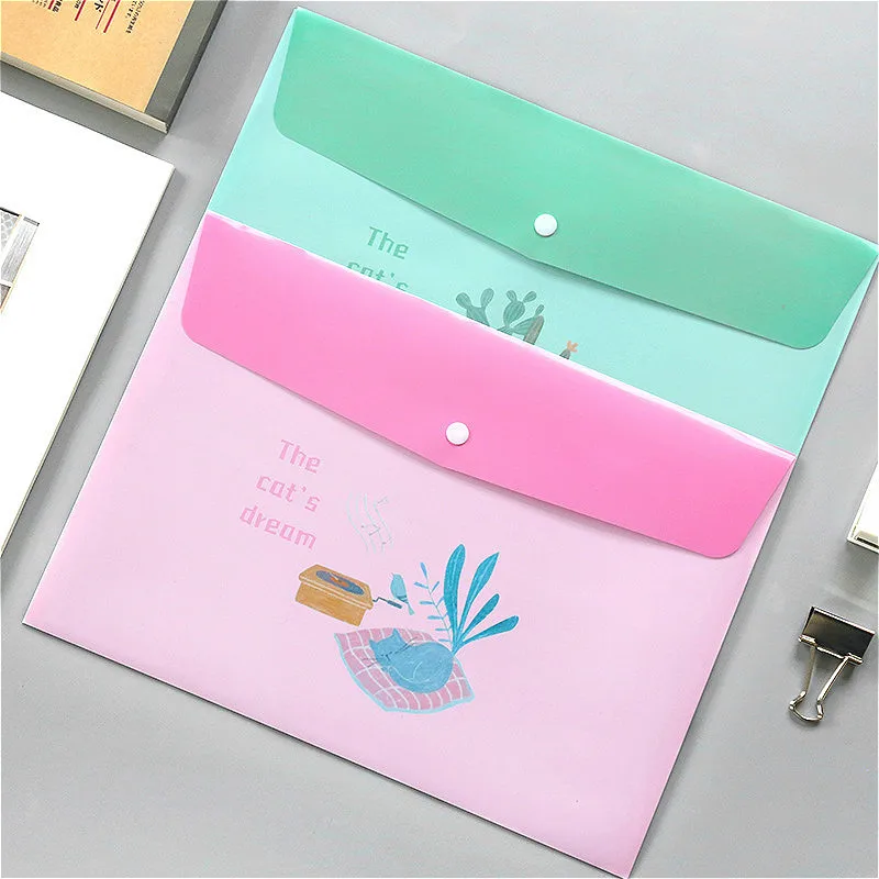 1pc Files Bags Folder Cover for A4 Documents Plastic Document Folder Papeleria Office Cute Stationery School Organizer Supplies
1pc Files Bags Folder Cover for A4 Documents Plastic Document Folder Papeleria Office Cute Stationery School Organizer Supplies