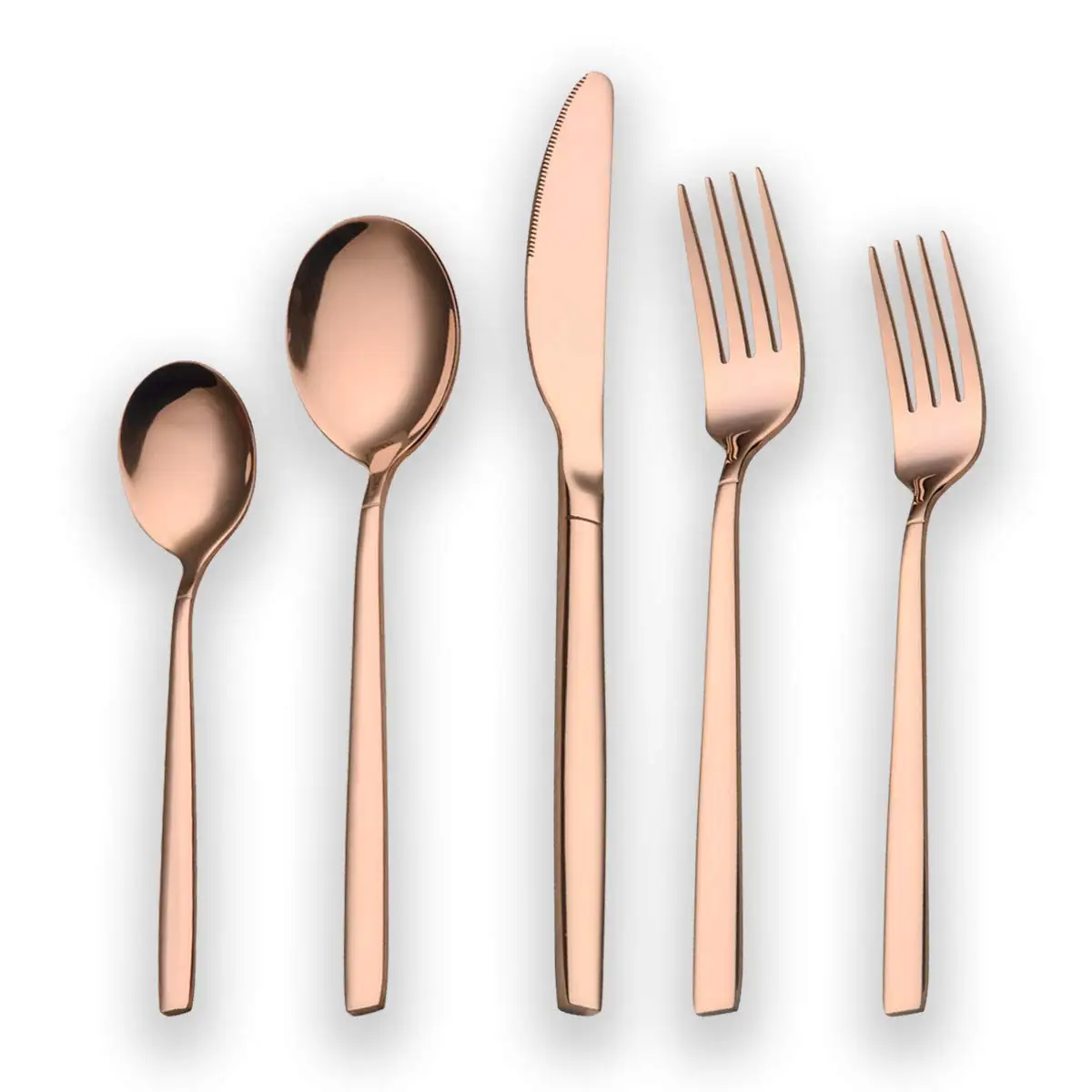 5Pcs/ Set Stainless Steel Cutlery Set Travel Rose Gold Silverware Flatware Forks Knives Spoons Dinnerware Kitchen Home Use
5Pcs/ Set Stainless Steel Cutlery Set Travel Rose Gold Silverware Flatware Forks Knives Spoons Dinnerware Kitchen Home Use