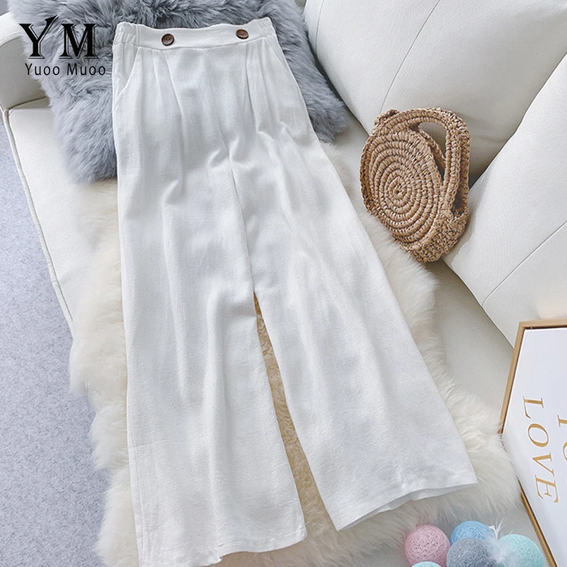 YuooMuoo Good Quality Comfy Korean Summer Linen Pants Women 2019 Buttons Design White Pants Casual Trousers Ladies Office Pants
YuooMuoo Good Quality Comfy Korean Summer Linen Pants Women 2019 Buttons Design White Pants Casual Trousers Ladies Office Pants