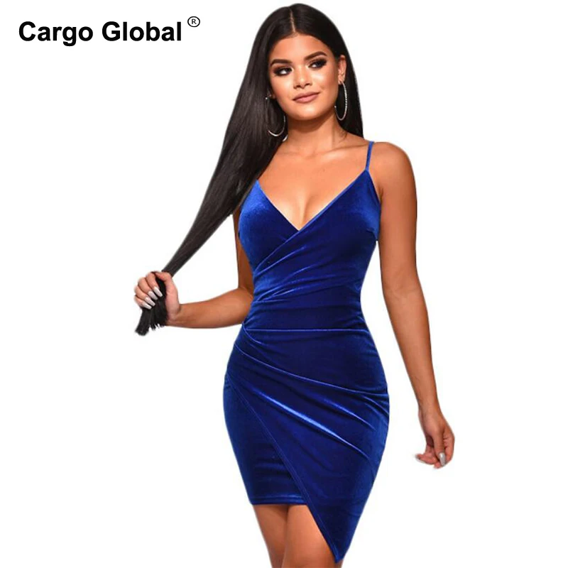 2019 Summer Straps V Neck Sapphire Blue Velvet High Waist Sexy Dresses Women Fashion Solid Club Dress Sling Mini Dress
2019 Summer Straps V Neck Sapphire Blue Velvet High Waist Sexy Dresses Women Fashion Solid Club Dress Sling Mini Dress