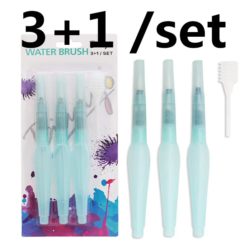 3+1/set Water Paint Brush Pens Large Capacity Barrel For School Self Moistening Water Storage Pen Art Supplies high quality
3+1/set Water Paint Brush Pens Large Capacity Barrel For School Self Moistening Water Storage Pen Art Supplies high quality