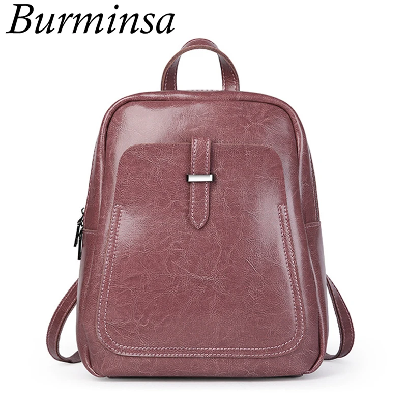 Burminsa Multifunctional Small Genuine Leather Backpack Women Small Travel Bagpack Teenager Girls Shoulder Bags Summer 2019
Burminsa Multifunctional Small Genuine Leather Backpack Women Small Travel Bagpack Teenager Girls Shoulder Bags Summer 2019