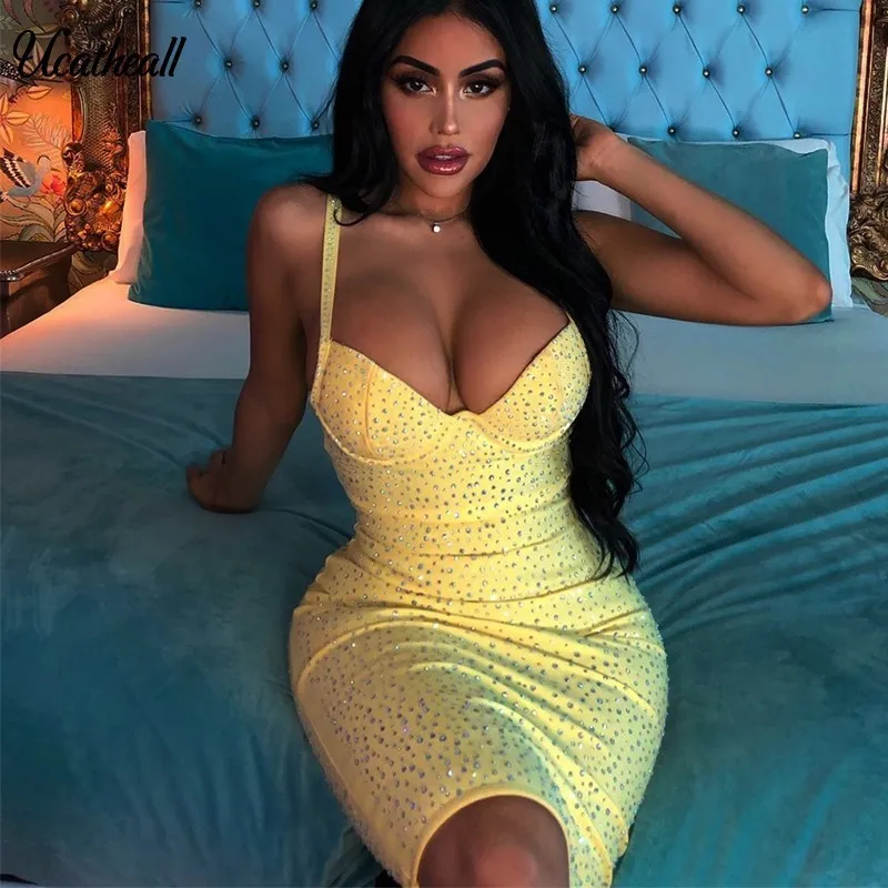 Women Bandage Dress Vestidos Elegant Sleeveless Crystal Sparkle Celebrity Party Dress Bodycon Club Wear Sexy Dresses
Women Bandage Dress Vestidos Elegant Sleeveless Crystal Sparkle Celebrity Party Dress Bodycon Club Wear Sexy Dresses