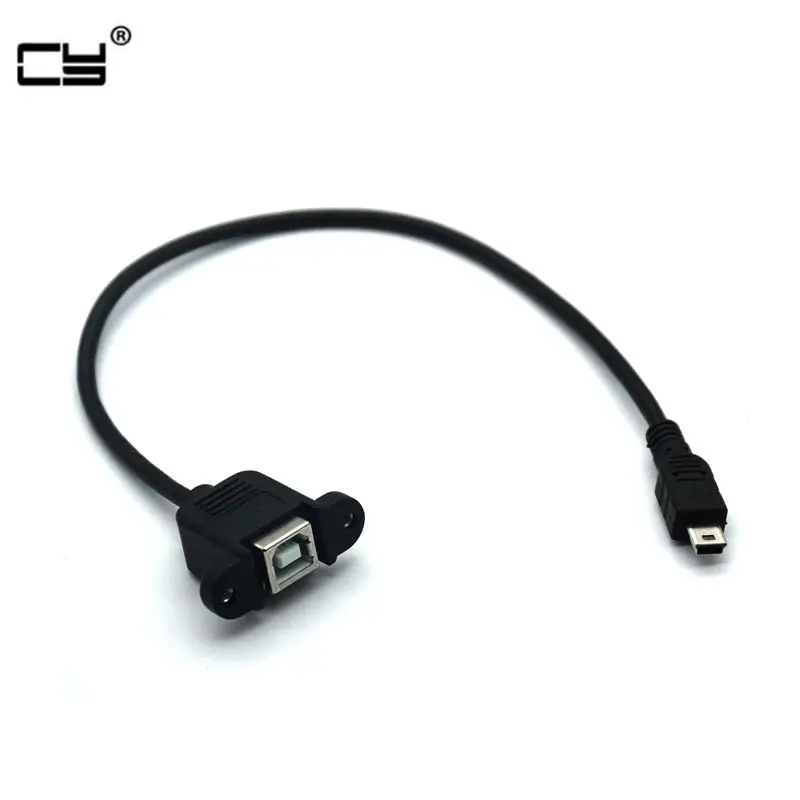 Мини-usb 5pin мини-usb 2 0 папа-USB B Тип гнездовой соединительный кабель с отверстием для