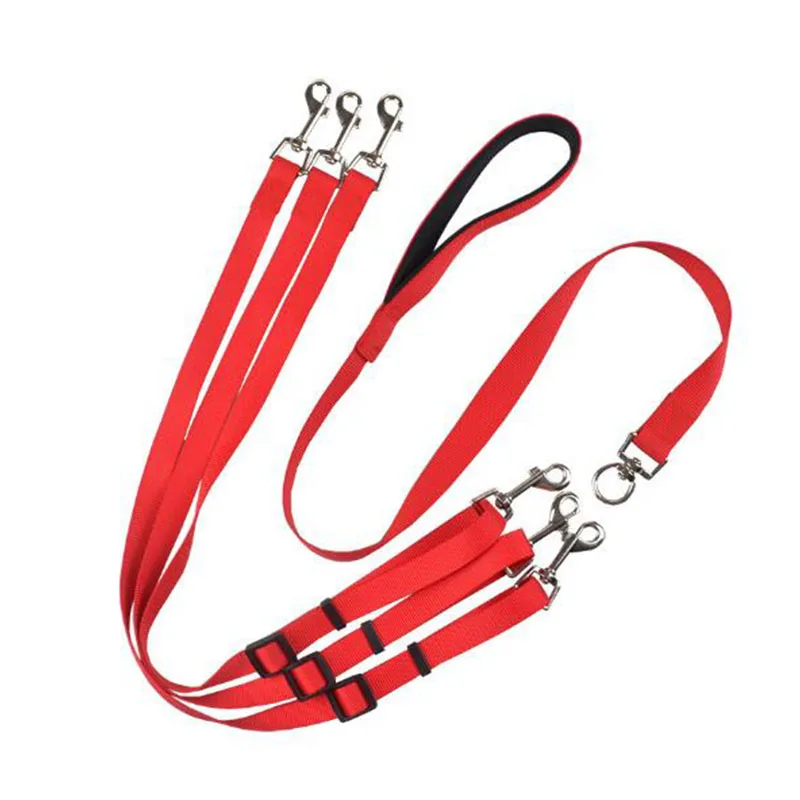 Strong Nylon ribbon Three heads One drag three dog leash Adjustable size pet traction rope handy Safety One drag two dog lead
Strong Nylon ribbon Three heads One drag three dog leash Adjustable size pet traction rope handy Safety One drag two dog lead