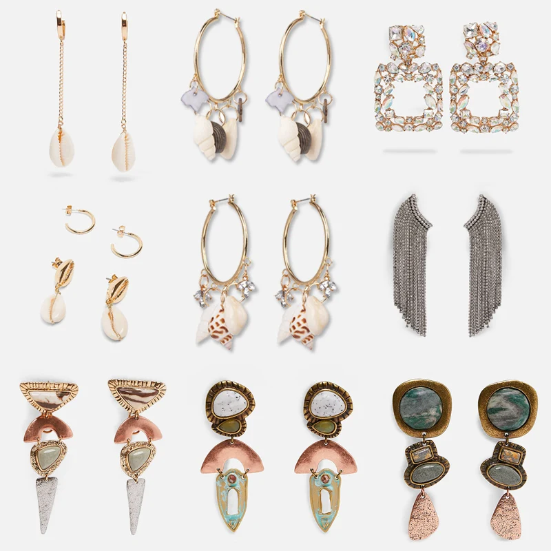 FASHIONSNOOPS New za Drop Long Earrings For Women Brand Designs Shell Bohemian Wedding Crystal Dangle Earrings Party Jewelry
FASHIONSNOOPS New za Drop Long Earrings For Women Brand Designs Shell Bohemian Wedding Crystal Dangle Earrings Party Jewelry