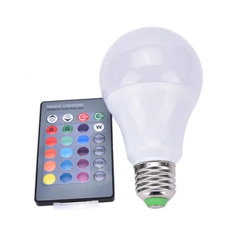 85-265V E27 Dimmable RGB LED light Color Changing Bulb with Remote Control Garden Decor Party Christmas Supplies 
85-265V E27 Dimmable RGB LED light Color Changing Bulb with Remote Control Garden Decor Party Christmas Supplies