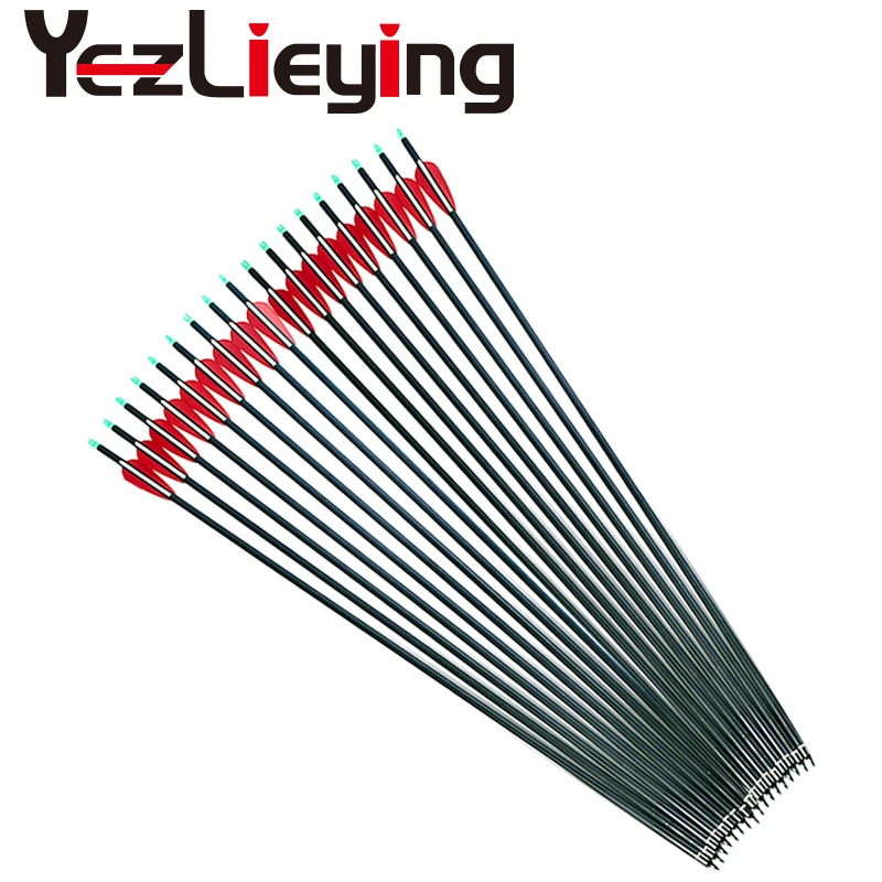 Hunting 12pcs carbon arrow 30 inches spine 400 red and white feathers replaceable arrow shooting outdoor sports
Hunting 12pcs carbon arrow 30 inches spine 400 red and white feathers replaceable arrow shooting outdoor sports
