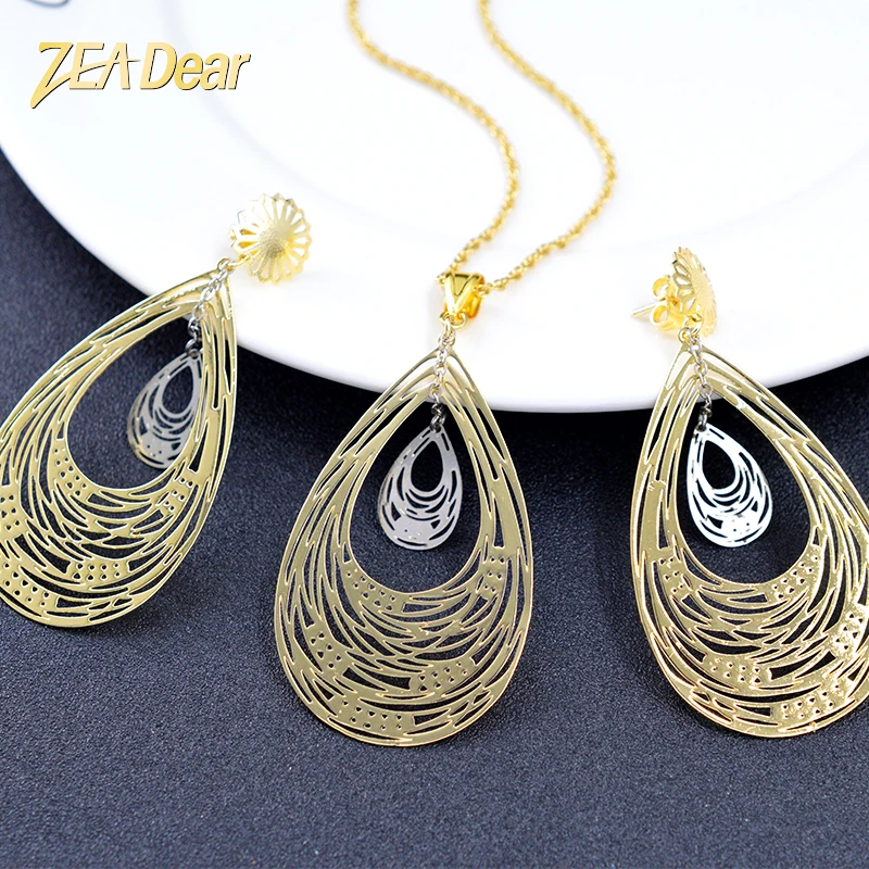 ZEADear Jewelry Romantic Heart Jewelry Set For Women Earrings Necklace Pendant Hot Selling Jewelry Set For Wedding Anniversary
ZEADear Jewelry Romantic Heart Jewelry Set For Women Earrings Necklace Pendant Hot Selling Jewelry Set For Wedding Anniversary