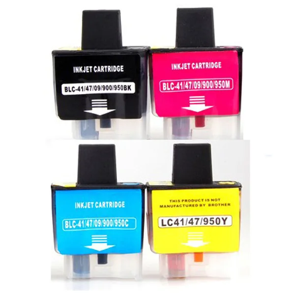 1 комплект из 4 чернильных картриджей LC09 LC41 LC47 LC900 LC950 для BROTHER DCP-110C, DCP-115C, DCP-120C Fax-1840C, Fax-1940CN
1 комплект из 4 чернильных картриджей LC09 LC41 LC47 LC900 LC950 для BROTHER DCP-110C, DCP-115C, DCP-120C Fax-1840C, Fax-1940CN