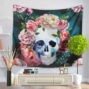 CAMMITEVER Floral And Skulls With Hats Bohemian Psychedelic Intricate Floral Design Indian Bedspread Magical Thinking Tapestry
CAMMITEVER Floral And Skulls With Hats Bohemian Psychedelic Intricate Floral Design Indian Bedspread Magical Thinking Tapestry