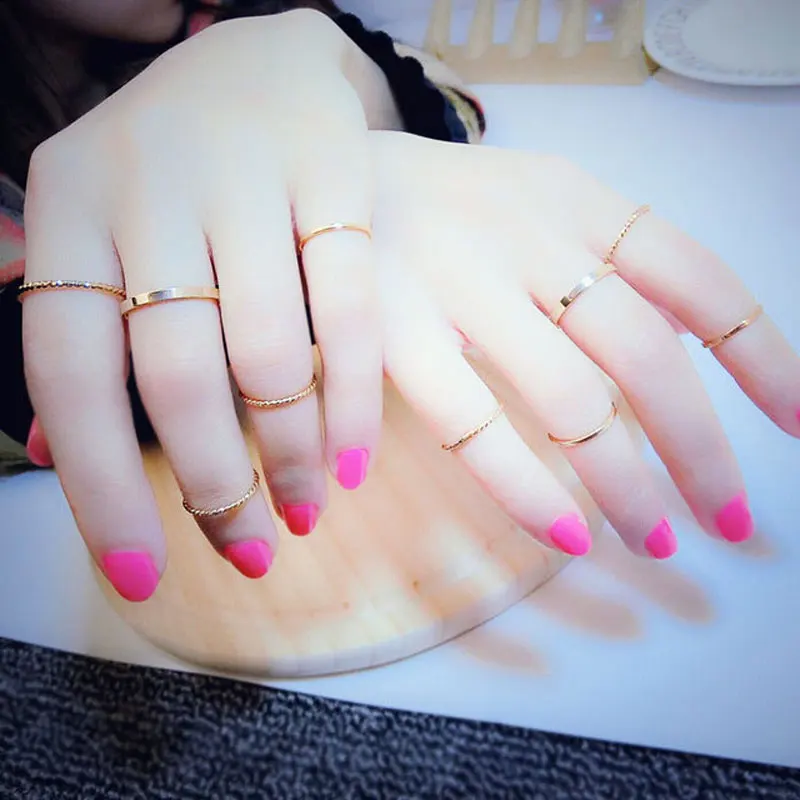 10 pcs /set Simple Ladies Rings Set for Women Wild Statement Gold Silver Knuckle Ring Set Combination Joint Tail Ring Female
10 pcs /set Simple Ladies Rings Set for Women Wild Statement Gold Silver Knuckle Ring Set Combination Joint Tail Ring Female