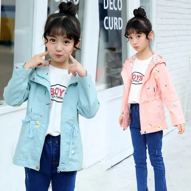 2019 Spring Autumn fashion Girls Jackets And Coats Embroidery Hooded Jackets For Kids Windbreaker Children Outerwear Coats 3-7Y
2019 Spring Autumn fashion Girls Jackets And Coats Embroidery Hooded Jackets For Kids Windbreaker Children Outerwear Coats 3-7Y