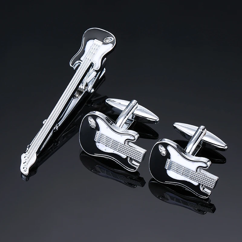 High-quality Guitar Pattern Cufflinks Set Musical Instruments Tie Clip Cuff Links Match Mens Party Ceremony Shirt
High-quality Guitar Pattern Cufflinks Set Musical Instruments Tie Clip Cuff Links Match Mens Party Ceremony Shirt