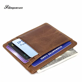Ultra-thin Wallets Genuine Leather Credit Card Holder Men Women ID Case Bank Card Wallet Driver License Purse Brown Card Holder
Ultra-thin Wallets Genuine Leather Credit Card Holder Men Women ID Case Bank Card Wallet Driver License Purse Brown Card Holder