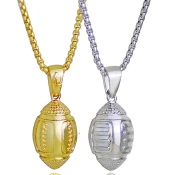 Rugby Ball Pendant Fitness Necklace for Men American Football Sports Jewelry 21.6 in Stainless Steel Chain 10pcs Wholesale
Rugby Ball Pendant Fitness Necklace for Men American Football Sports Jewelry 21.6 in Stainless Steel Chain 10pcs Wholesale