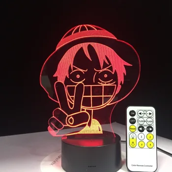 Monkey D. Luffy 3D LED Touch Switch Night Light One Piece Table Lamp USB 7 Colors Atmospheres Decor LED Lamp For Birthday Gifts
Monkey D. Luffy 3D LED Touch Switch Night Light One Piece Table Lamp USB 7 Colors Atmospheres Decor LED Lamp For Birthday Gifts