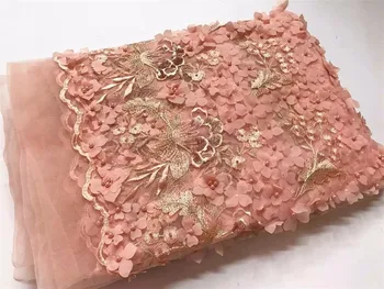 Black beaded appliqued lace fabric high quality Latest african lace 2017 noble 3D lace fabric for party Pink
Black beaded appliqued lace fabric high quality Latest african lace 2017 noble 3D lace fabric for party Pink