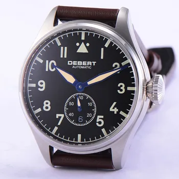 Debert mens automatic watch 42mm Black Dial Sapphire Crystal Leather Strap waterproof luxury top men mechanical wristwatches
Debert mens automatic watch 42mm Black Dial Sapphire Crystal Leather Strap waterproof luxury top men mechanical wristwatches