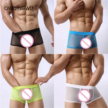 4PCS/Lot Sexy Mens Underwear Boxer Shorts Low-Waist Mesh See Through Boxers Underpants Men Transparent Lingerie Boxers Trunks
4PCS/Lot Sexy Mens Underwear Boxer Shorts Low-Waist Mesh See Through Boxers Underpants Men Transparent Lingerie Boxers Trunks