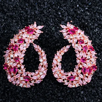 Bilincolor trendy cute fashion crystal zircon big stud earring for women bridal party
Bilincolor trendy cute fashion crystal zircon big stud earring for women bridal party