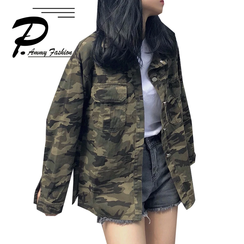 2018 Fashion winter Coat New loose casual BF wind irregular camouflage shirt women's jacket Turn-down Collar Single Breasted
2018 Fashion winter Coat New loose casual BF wind irregular camouflage shirt women's jacket Turn-down Collar Single Breasted