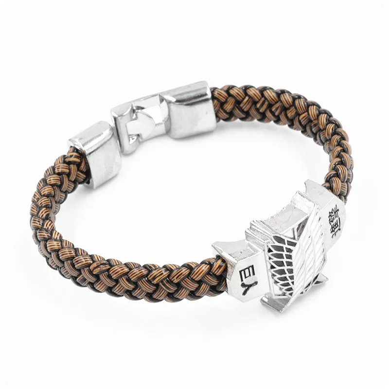 Attack on Titan Scouting Corps Anime Leather Bracelet DEATH NOTE Metal Accessories Cosplay Collection Attack on Titan Scouting Corps Anime Leather Bracelet DEATH NOTE Metal Accessories Cosplay Collection