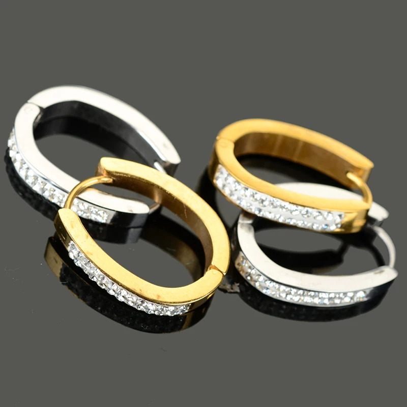 1Pair Punk Rhinestone Inlaid Titanium Steel Ear Hoop Women Men Earrings Mix Styles 4 4.5 7mm Unisex Charm Jewelry
1Pair Punk Rhinestone Inlaid Titanium Steel Ear Hoop Women Men Earrings Mix Styles 4 4.5 7mm Unisex Charm Jewelry