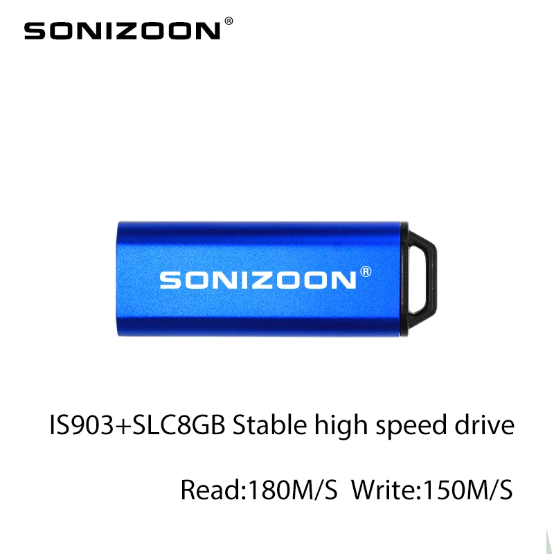 

USB flash drive IS903 Master of SLC 8GB USB3.0 drive Stable highspeed memoriaast Blue Push and pull Stich USB SONIZOON XEZUSB3.0