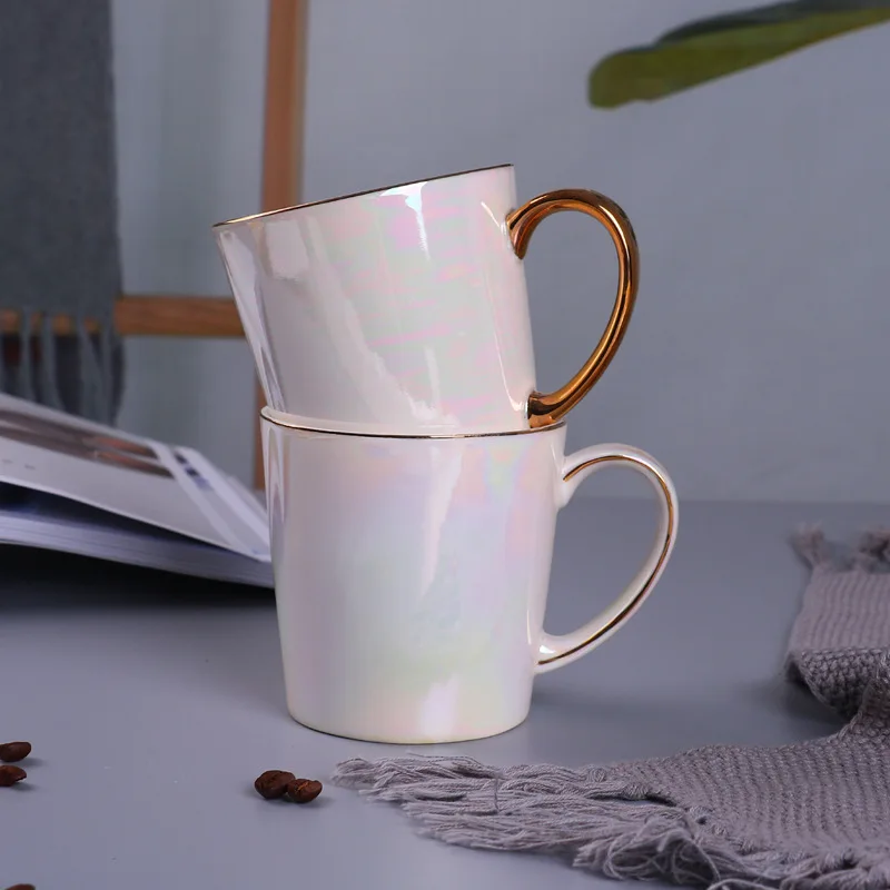Pearl glaze white mug,Rainbow glazed ceramic cup,simple Nordic teacup,fashion coffee cup advanced mug Drinkware gift 350ml
Pearl glaze white mug,Rainbow glazed ceramic cup,simple Nordic teacup,fashion coffee cup advanced mug Drinkware gift 350ml