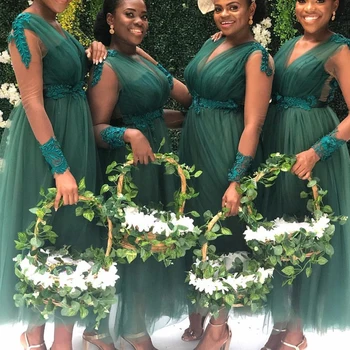 green bridesmaid dresses lace appliques pleats tea length deep green long sleeve wedding guest dresses tulle dress
green bridesmaid dresses lace appliques pleats tea length deep green long sleeve wedding guest dresses tulle dress