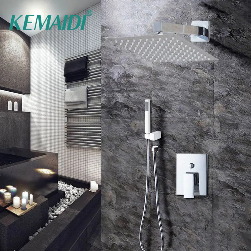 KEMAIDI Bathtub Rainfall Shower head Polished Wall Mounted 360 Degree Swivel Panel Mixer Taps Shower Faucets Set Chrome Finish
KEMAIDI Bathtub Rainfall Shower head Polished Wall Mounted 360 Degree Swivel Panel Mixer Taps Shower Faucets Set Chrome Finish