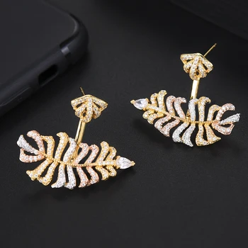 GODKI Luxury 3 Tone Feather Leaf Stud Earrings For Women Wedding Cubic Zircon Crystal African Dubai Bridal Earring Drop Shipping
GODKI Luxury 3 Tone Feather Leaf Stud Earrings For Women Wedding Cubic Zircon Crystal African Dubai Bridal Earring Drop Shipping