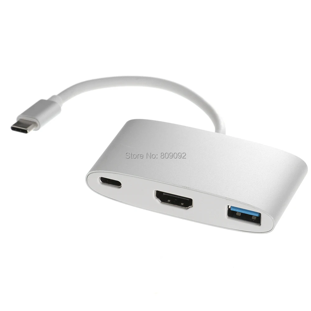 High quality Type C USB 3.1 Male to USB-C 4K HDMI USB3.0 Adapter cable 3 in 1 Hub For Apple Macbook | Компьютеры и офис