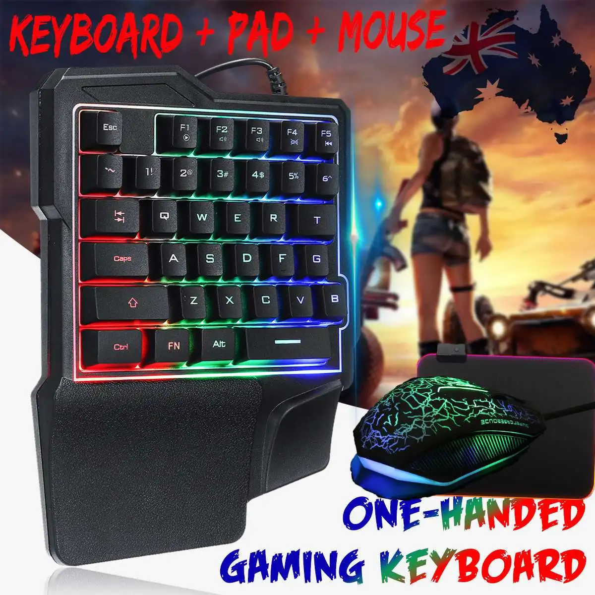 One-Handed Mechanical Feel Gaming Keyboard Left Hand 35 Keys LED Backlight Keyboard For Mobile Game For Android Smartphone
One-Handed Mechanical Feel Gaming Keyboard Left Hand 35 Keys LED Backlight Keyboard For Mobile Game For Android Smartphone