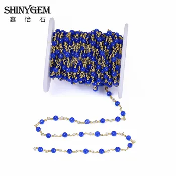 Fashion Bohemian Handmade Jewelry Rosary Chain Optimize Royalblue Color Jades Bead Stones DIY Chokers Necklace
Fashion Bohemian Handmade Jewelry Rosary Chain Optimize Royalblue Color Jades Bead Stones DIY Chokers Necklace