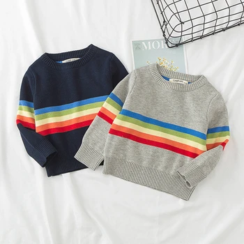 Ins Children Boys Rainbow Knitwear Autumn Winter Fashion Baby Girls Clothes Infant Outerwear Kids Pullover Tops Girls Sweaters
Ins Children Boys Rainbow Knitwear Autumn Winter Fashion Baby Girls Clothes Infant Outerwear Kids Pullover Tops Girls Sweaters