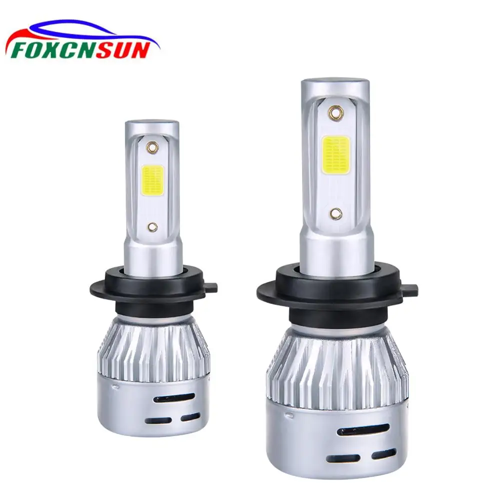FOXCNSUN 2Pcs H7 H11 H1 H3 9005 9006 COB Car LED Headlight Bulbs H4 Hi-Lo Beam 72W 8000LM 6500K Auto Headlamp Led Car Light 12V
FOXCNSUN 2Pcs H7 H11 H1 H3 9005 9006 COB Car LED Headlight Bulbs H4 Hi-Lo Beam 72W 8000LM 6500K Auto Headlamp Led Car Light 12V
