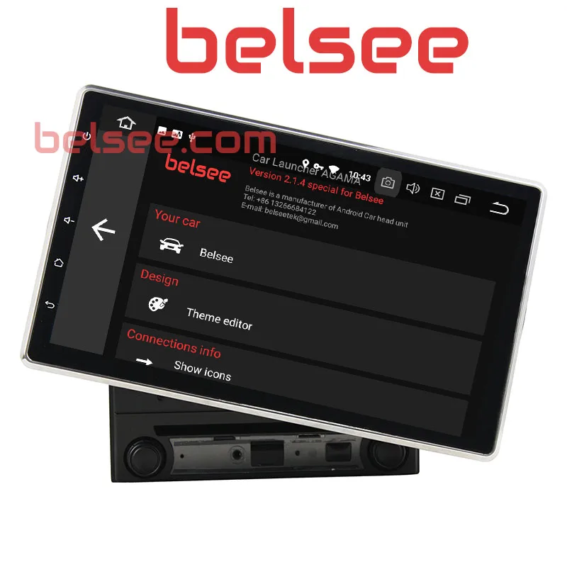 Belsee Universal 10.1" Android Car Radio Head Unit Double Din Touch Screen Stereo Bluetooth Autoradio GPS Navigation DVD Player
Belsee Universal 10.1" Android Car Radio Head Unit Double Din Touch Screen Stereo Bluetooth Autoradio GPS Navigation DVD Player