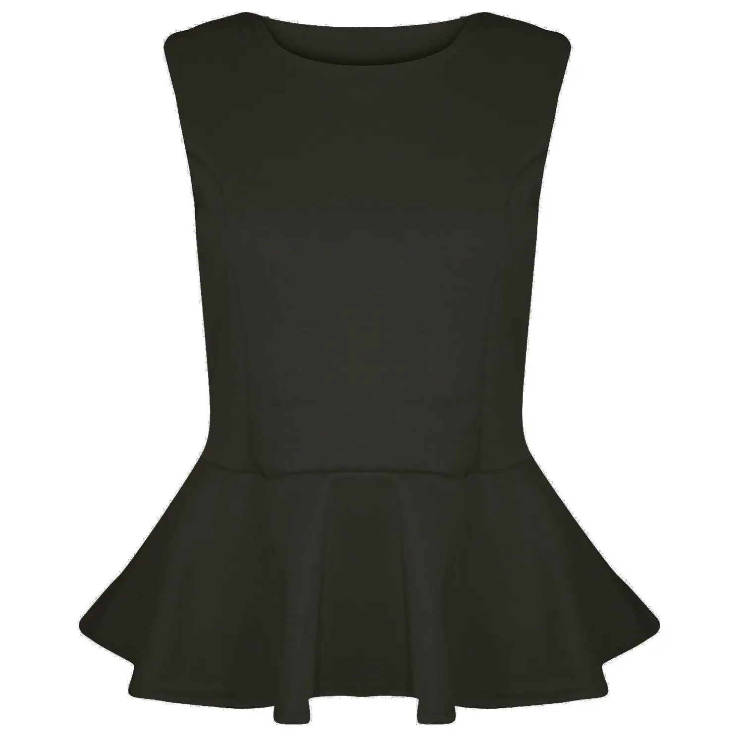 Customized New Fashion Women's Ladies Plain Stretchy Sleeveless Round Neck Pleated Flared Frill Party Peplum Top
Customized New Fashion Women's Ladies Plain Stretchy Sleeveless Round Neck Pleated Flared Frill Party Peplum Top